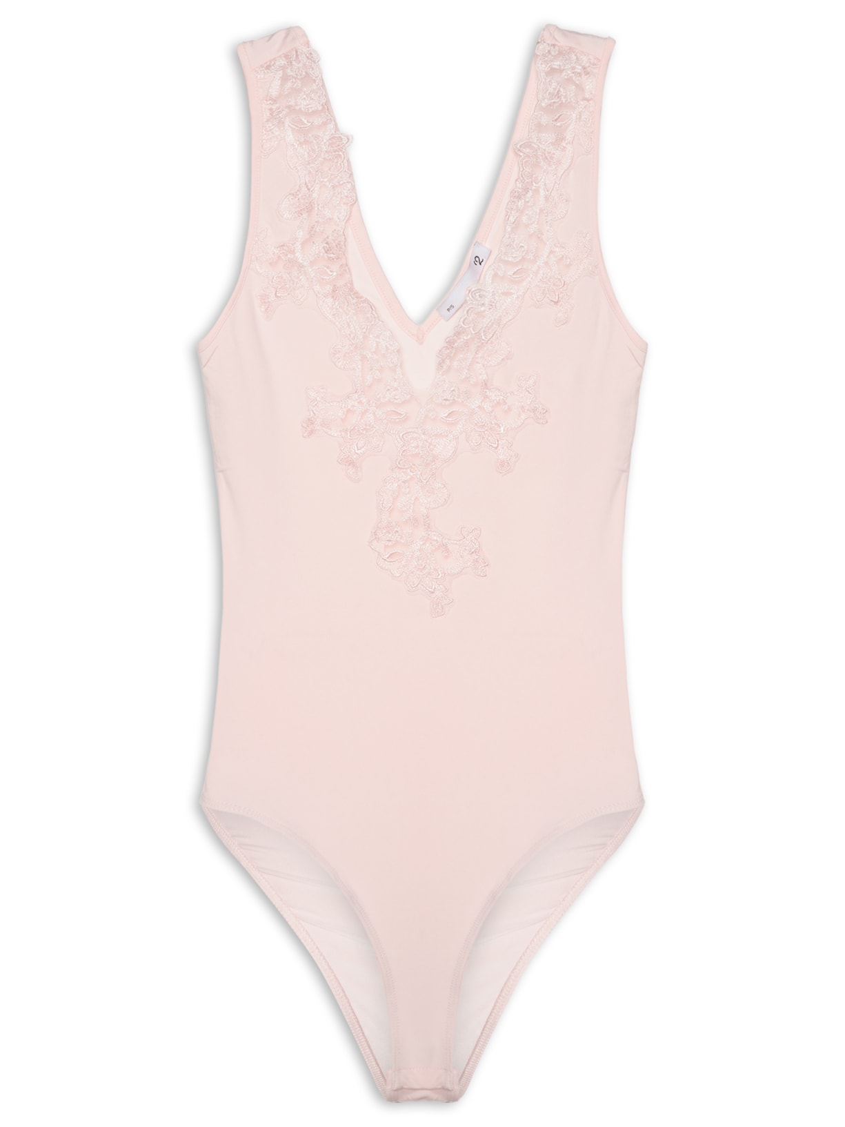 Body Feminino Com Aplicação Em Renda Rosa '2Essential
