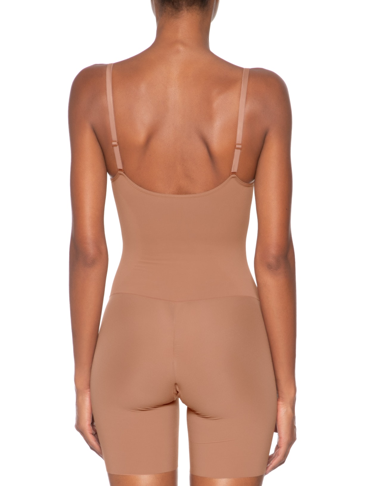 Body Feminino Com Bermuda Modelador Fit Shape Marrom Hope