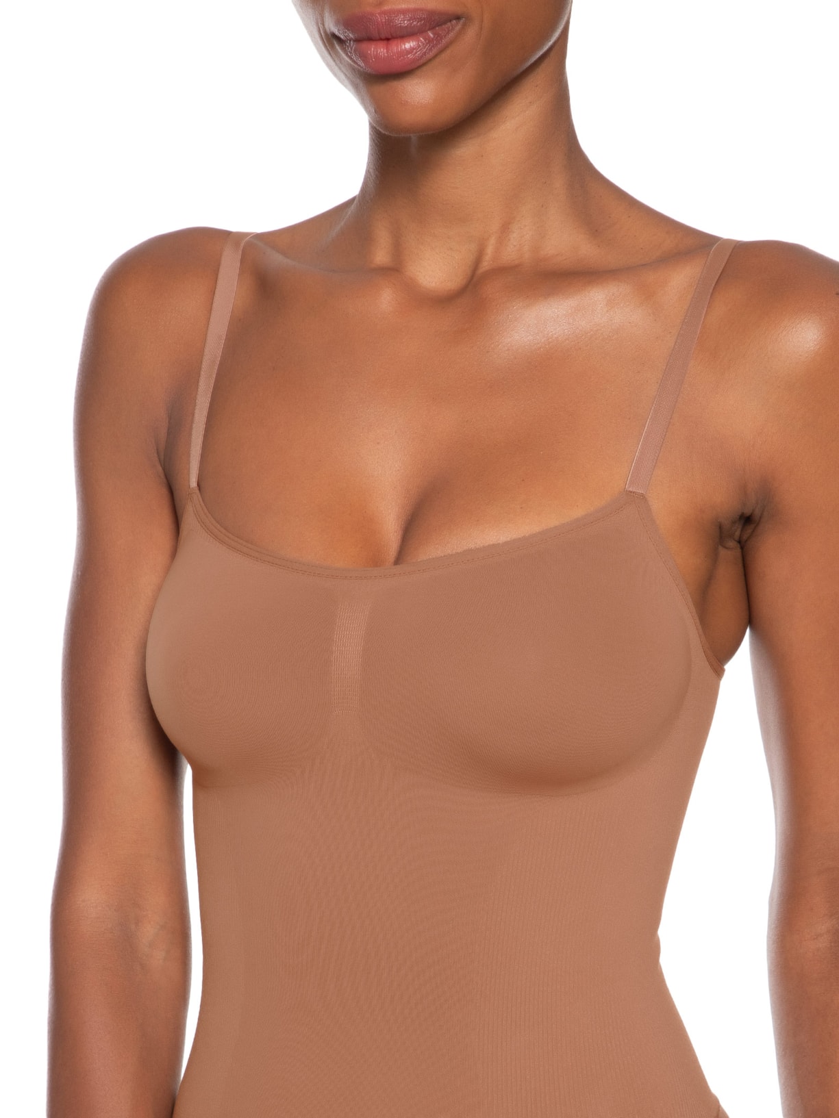 Body Feminino Com Bermuda Modelador Fit Shape Marrom Hope