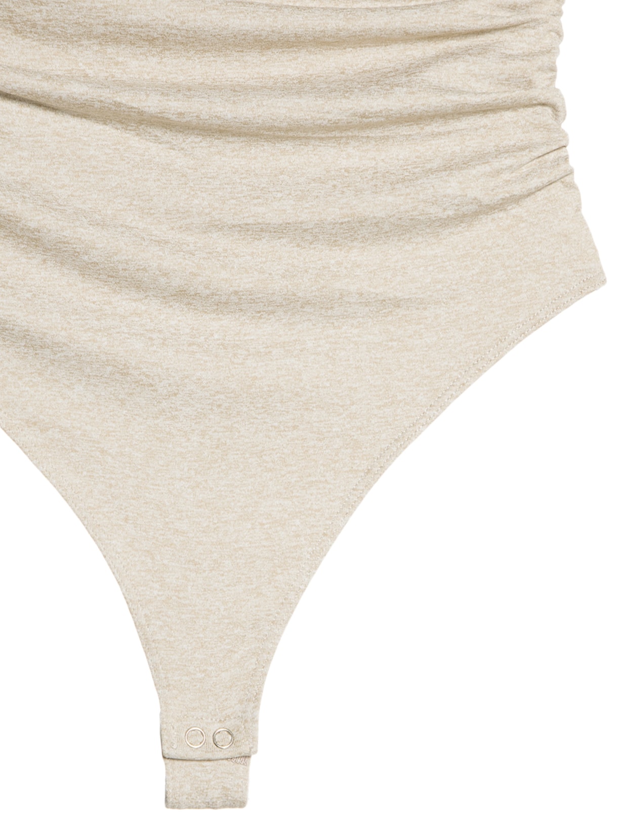 Body Feminino Com Drapeados Bege '2Essential