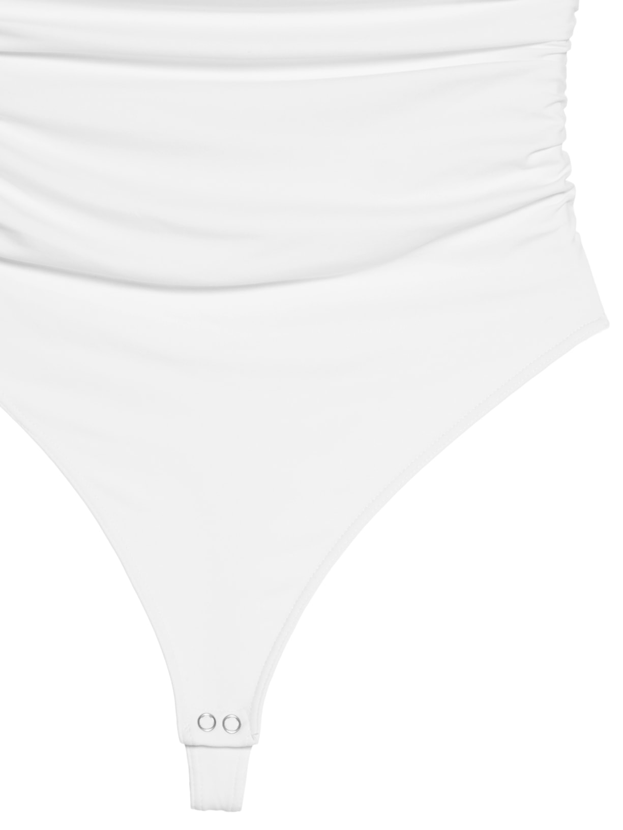 Body Feminino Com Drapeados Branco '2Essential