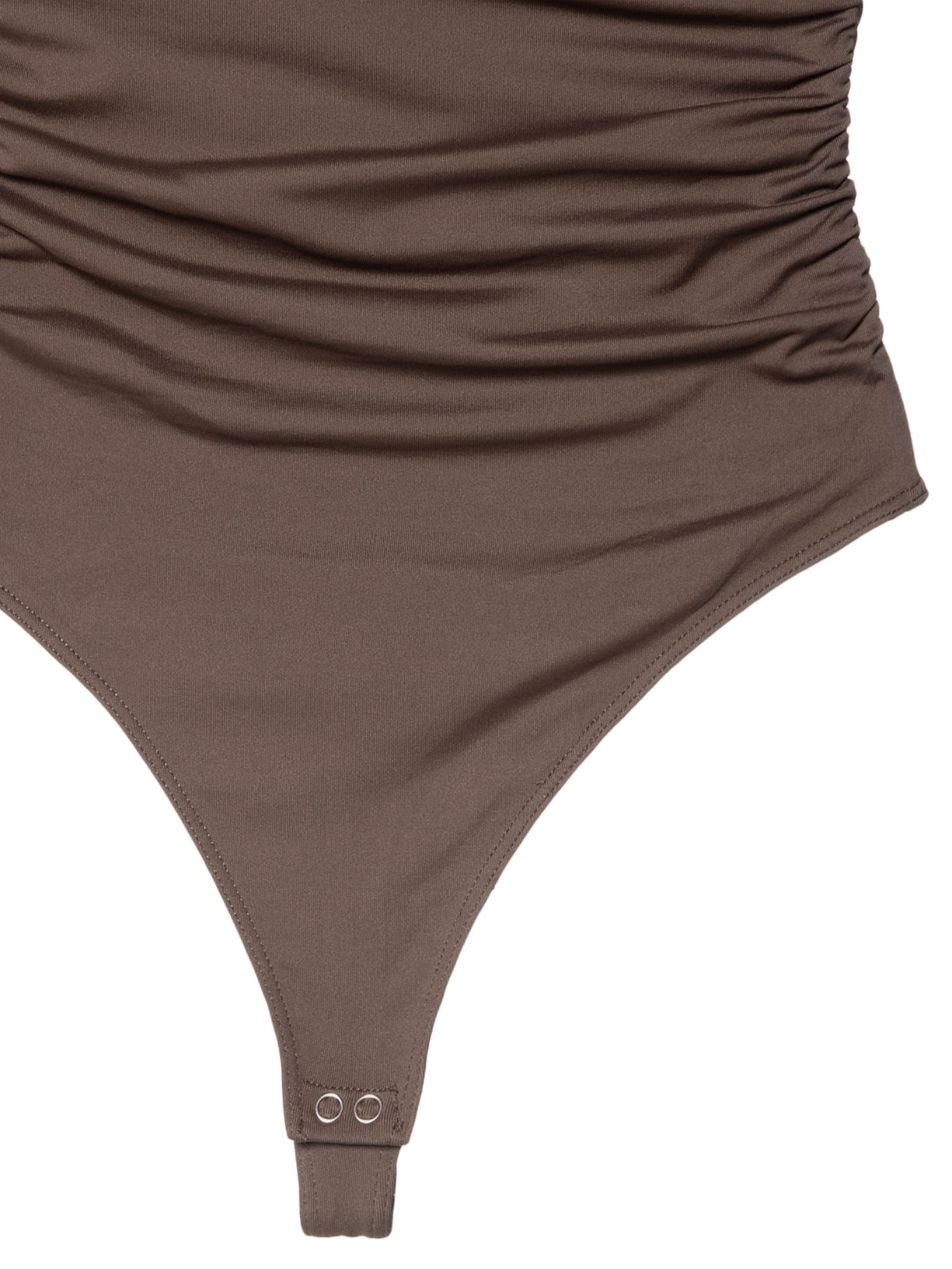 Body Feminino Com Drapeados Marrom '2Essential