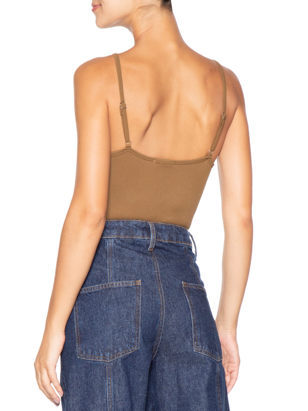 Body Feminino Comfy Alcinha Marrom Basiq