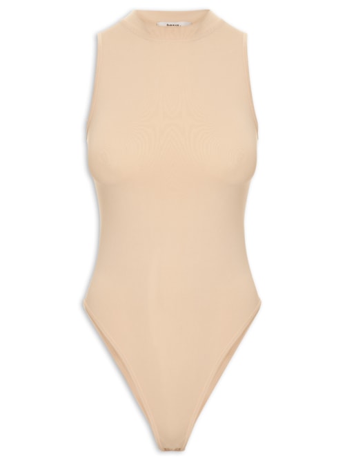 Body Feminino Comfy Em Malha - Bege