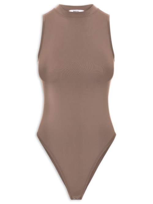 Body Feminino Comfy Em Malha - Marrom