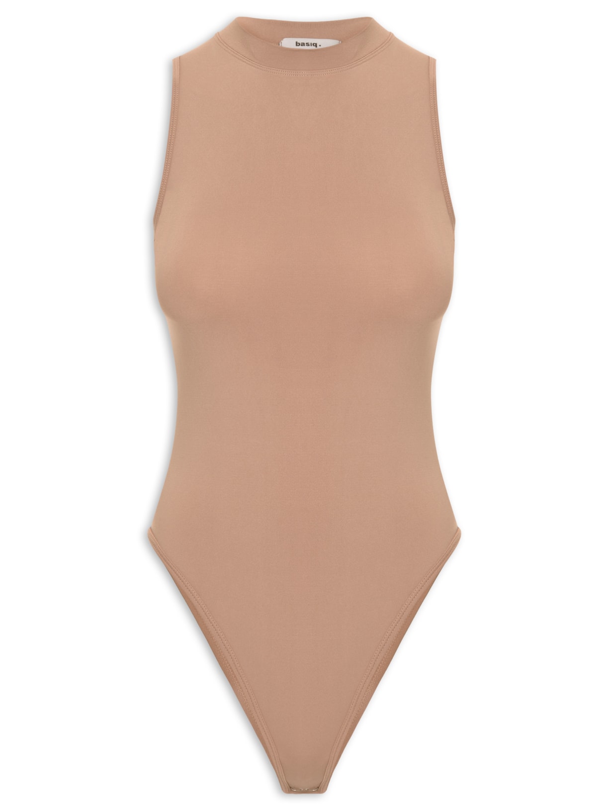 Body Feminino Comfy Em Malha Marrom Basiq