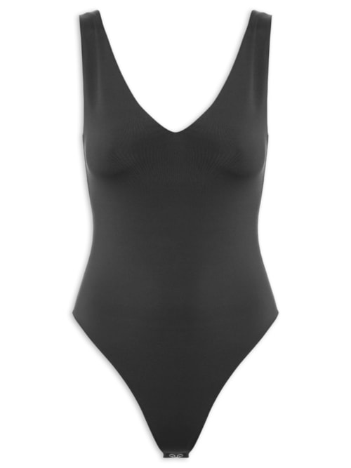 Body Feminino Decote em U – Preto