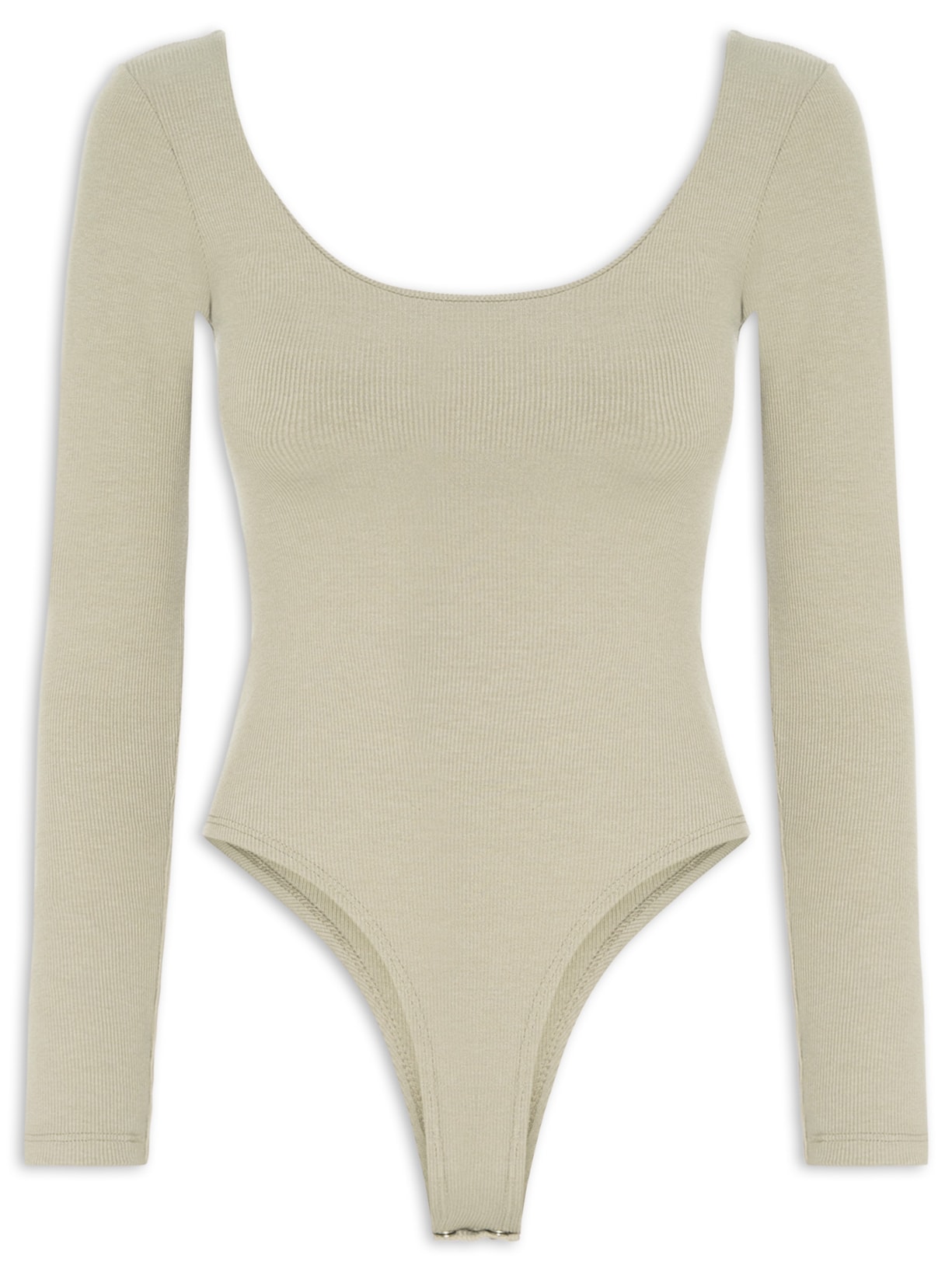 Body Feminino Decote Em U - Bege