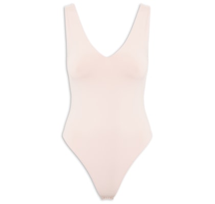 Body Feminino Decote em U – Bege