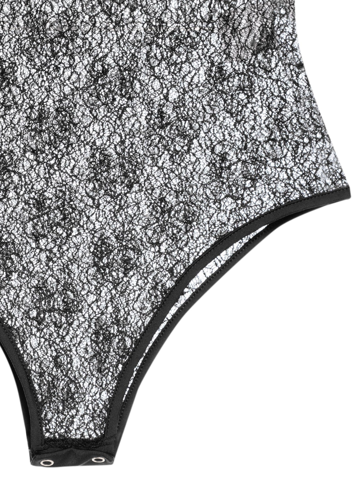 Body Feminino Decote Redondo Em Renda Preto '2Essential