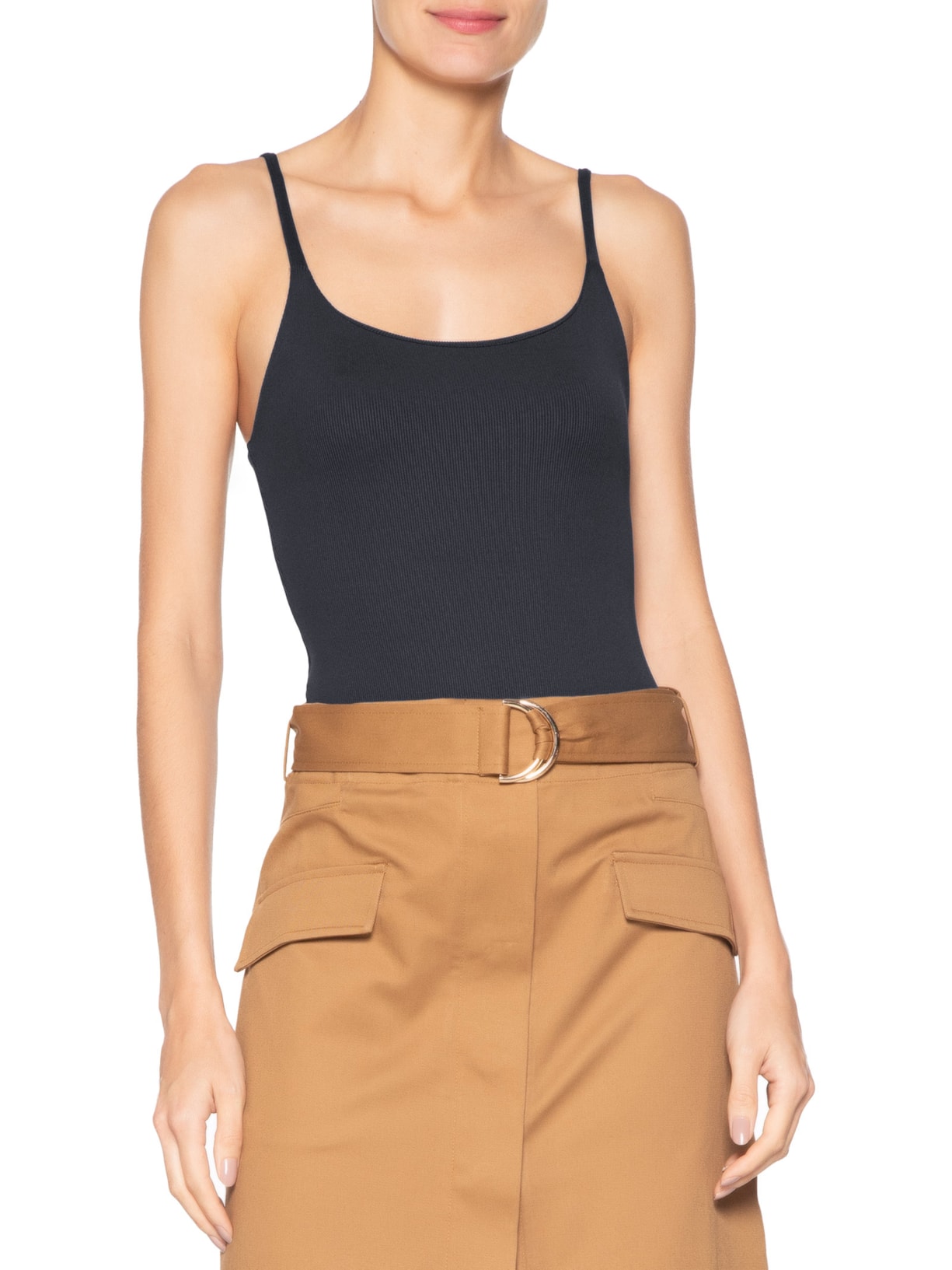 Body Feminino Decote Redondo Preto '2Essential