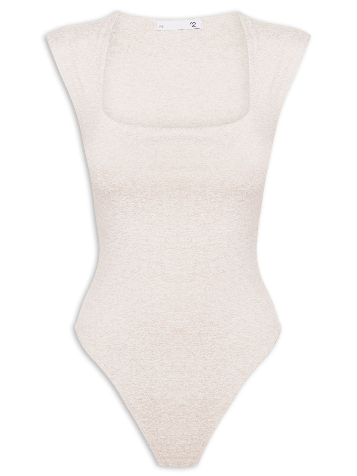 Body Feminino Decote Reto - Bege