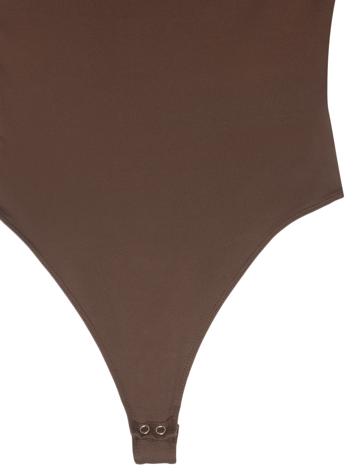 Body Feminino Decote Reto Marrom '2Essential