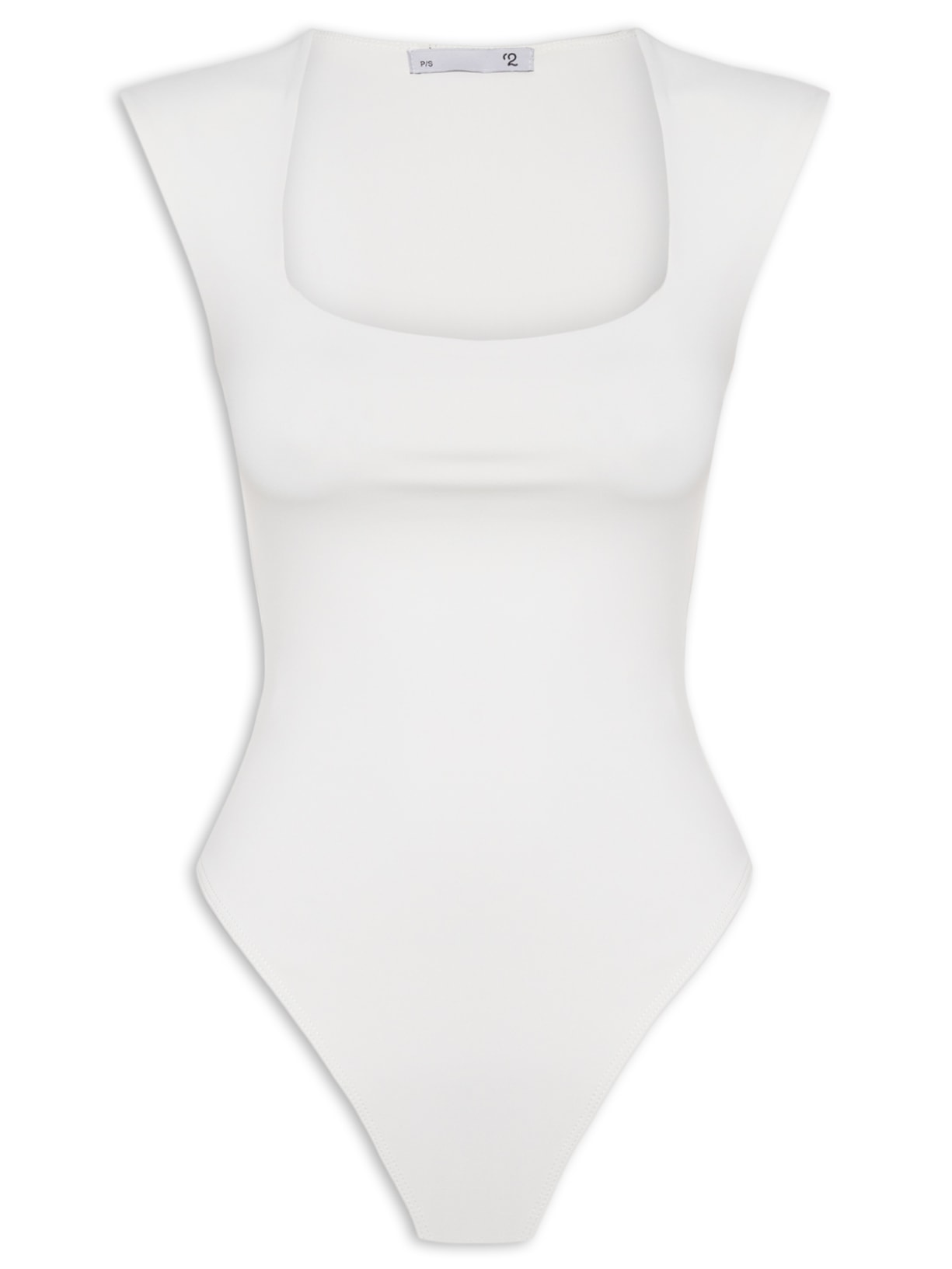 Body Feminino Decote Reto - Off White