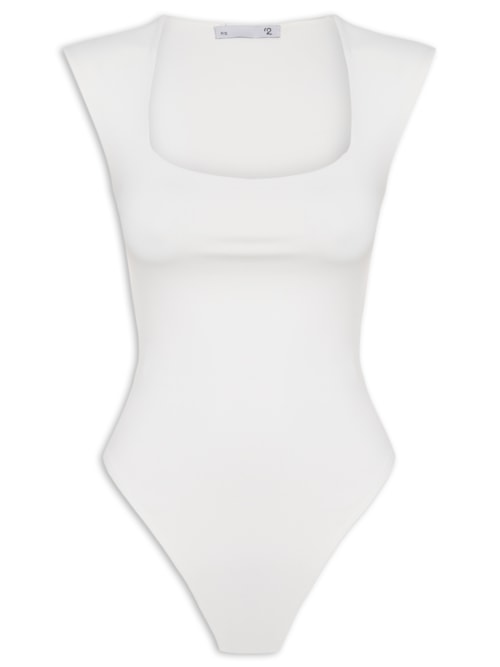 Body Feminino Decote Reto - Off White