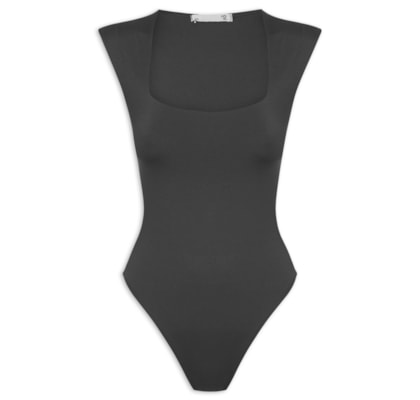 Body Feminino Decote Reto - Preto