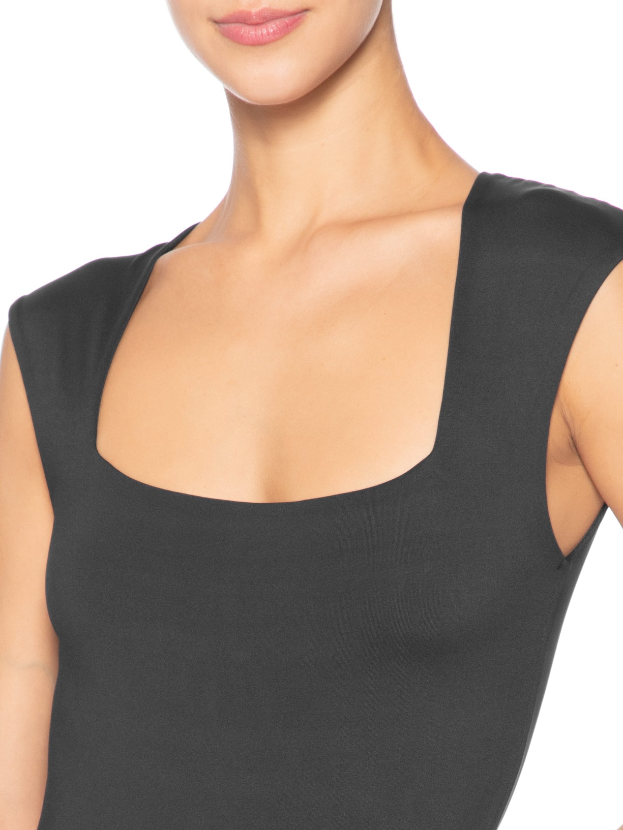 Body Feminino Decote Reto Preto '2Essential