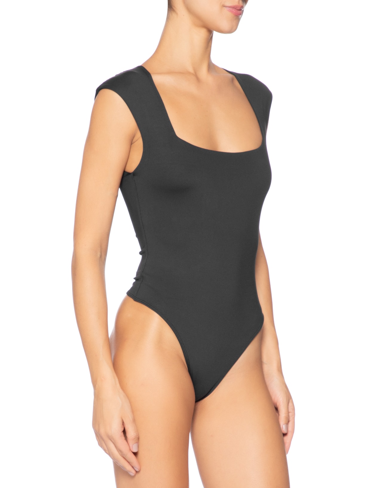 Body Feminino Decote Reto Preto '2Essential
