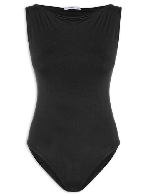 Body Feminino Drapeado - Preto
