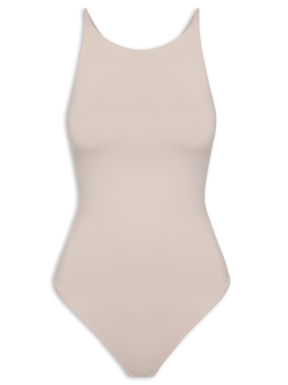 Body Feminino Em Malha - Bege