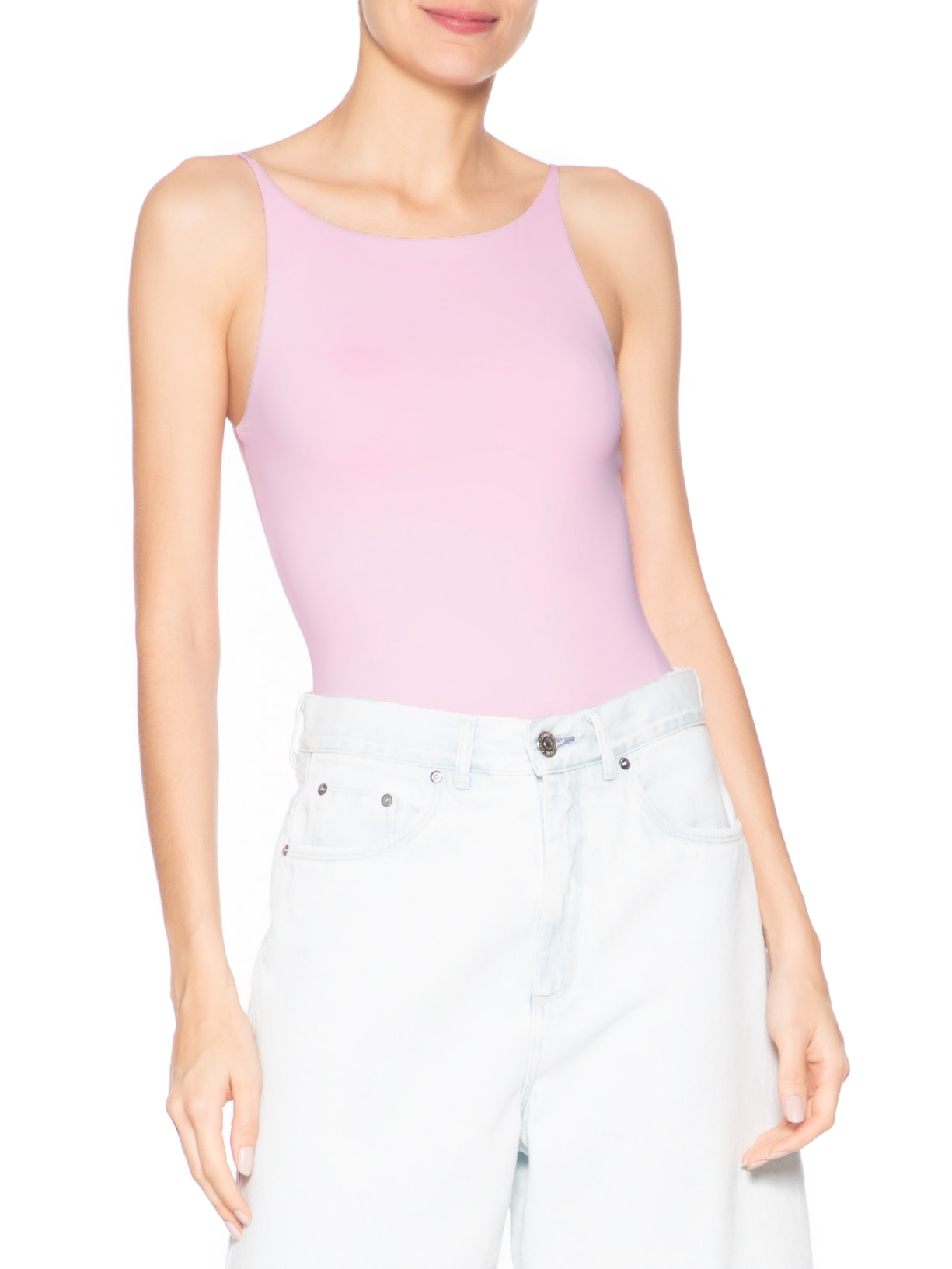 Body Feminino Em Malha Rosa Market 33