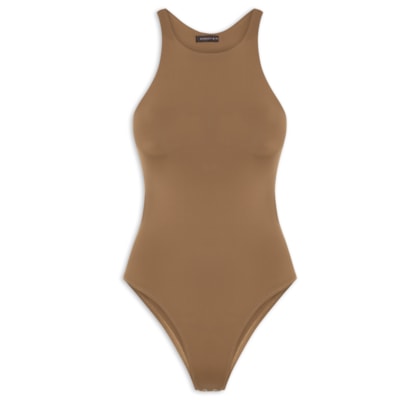 Body Feminino em Poliamida Nadador – Marrom