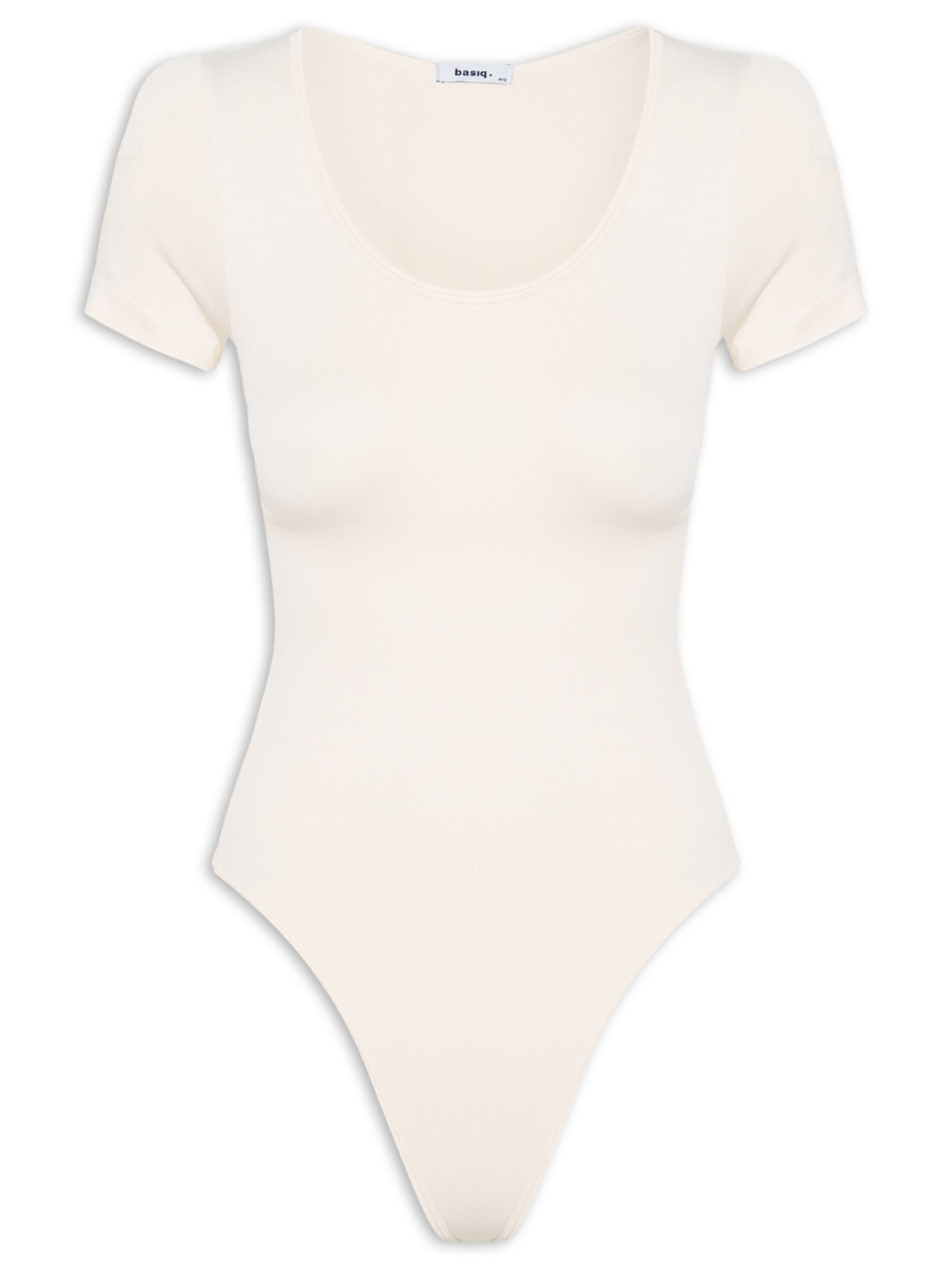 Body Feminino Malha Modelador - Off White