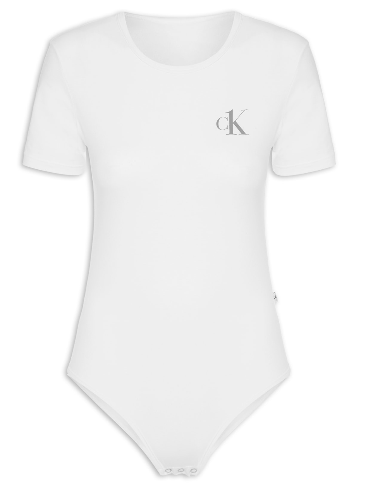 Body Feminino Manga Curta Algodão One Basic - Branco