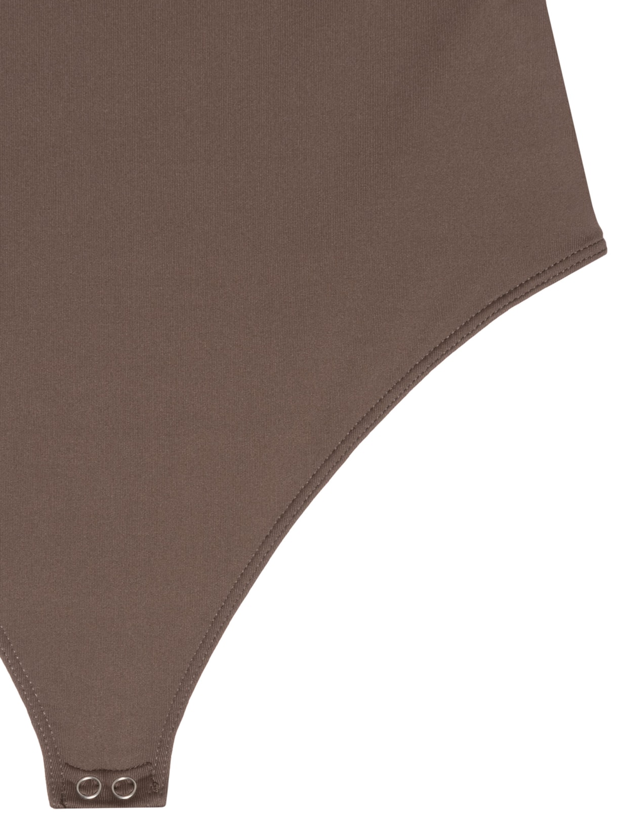 Body Feminino Manga Longa E Decote Quadrado Marrom '2Essential