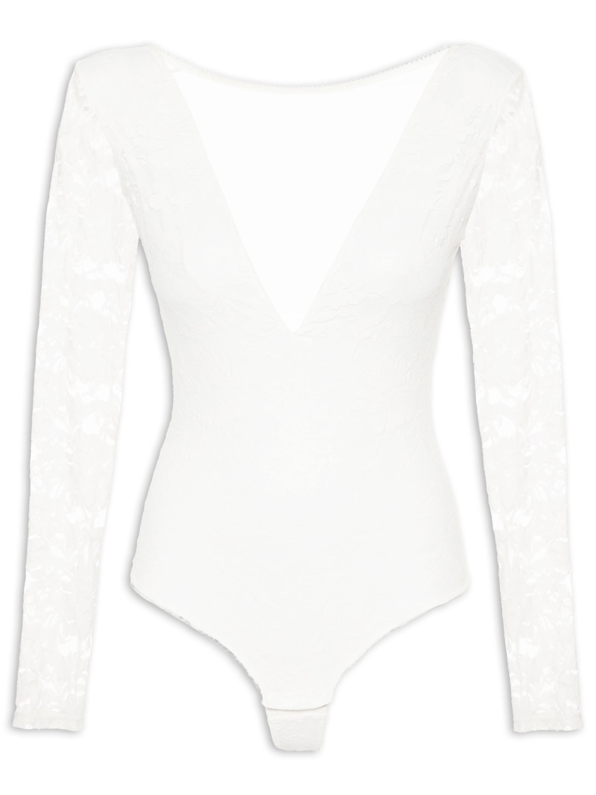 Body Feminino Manga Longa - Off White