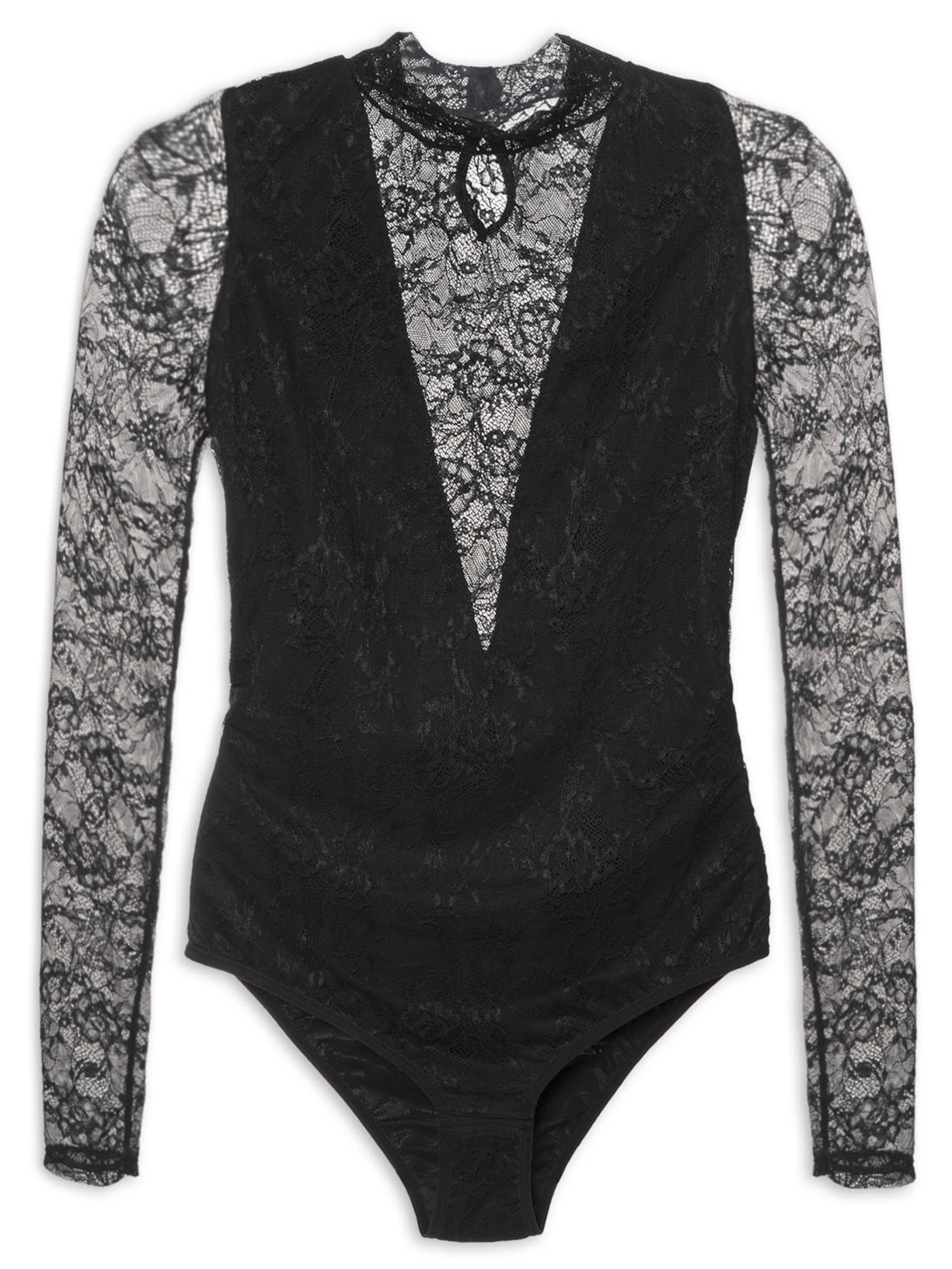 Body Feminino Manga Longa - Preto