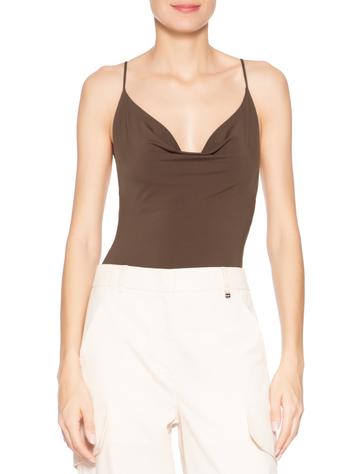 Body Feminino Nancy Marrom Niini