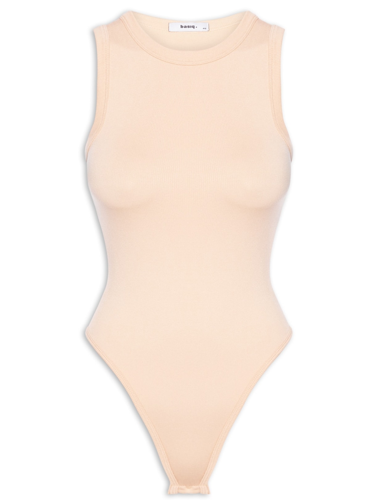 Body Feminino Poliamida Bege Basiq