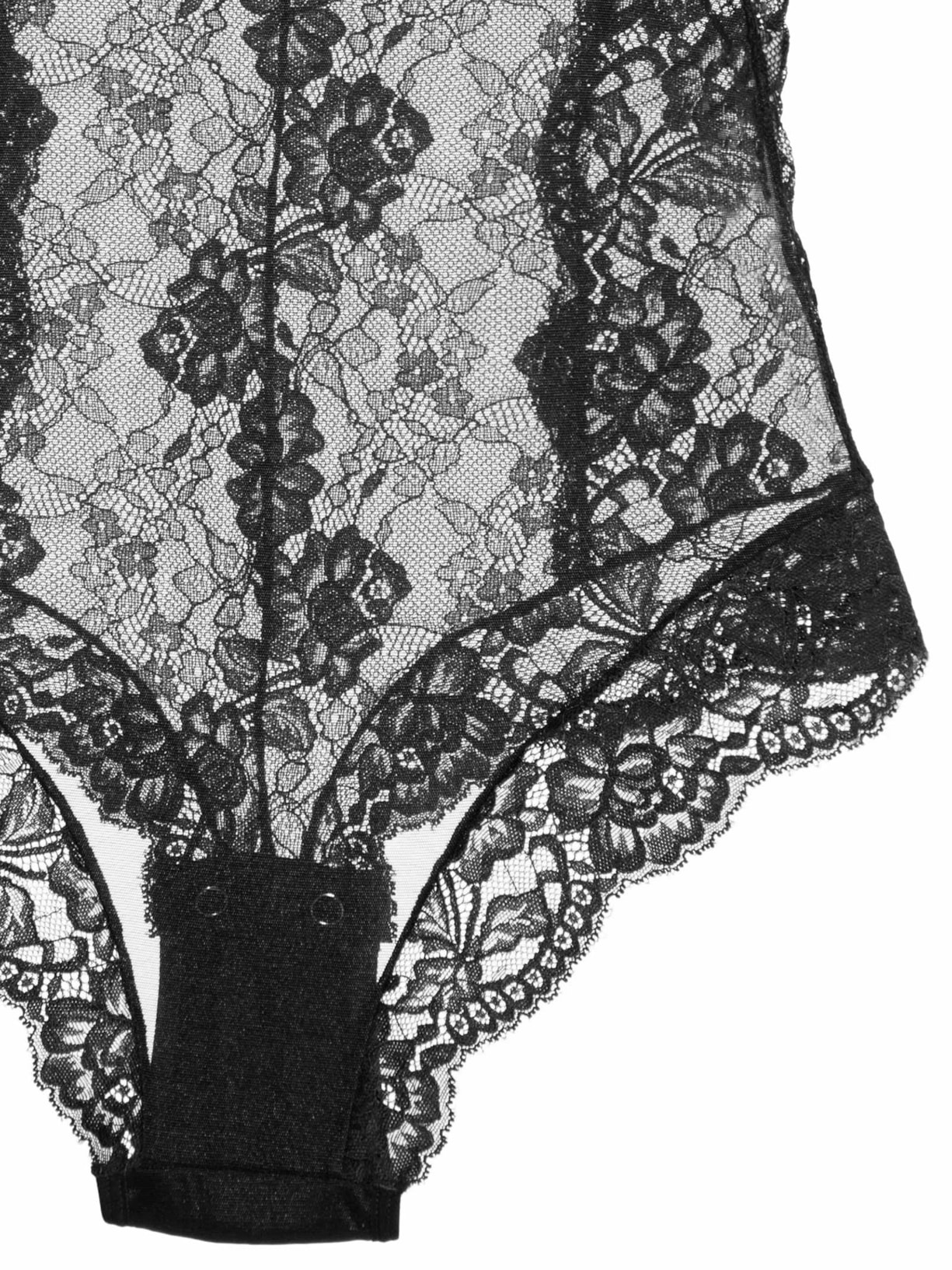 Body Feminino Renda E Tule Classic Lace  Preto Calvin Klein Underwear