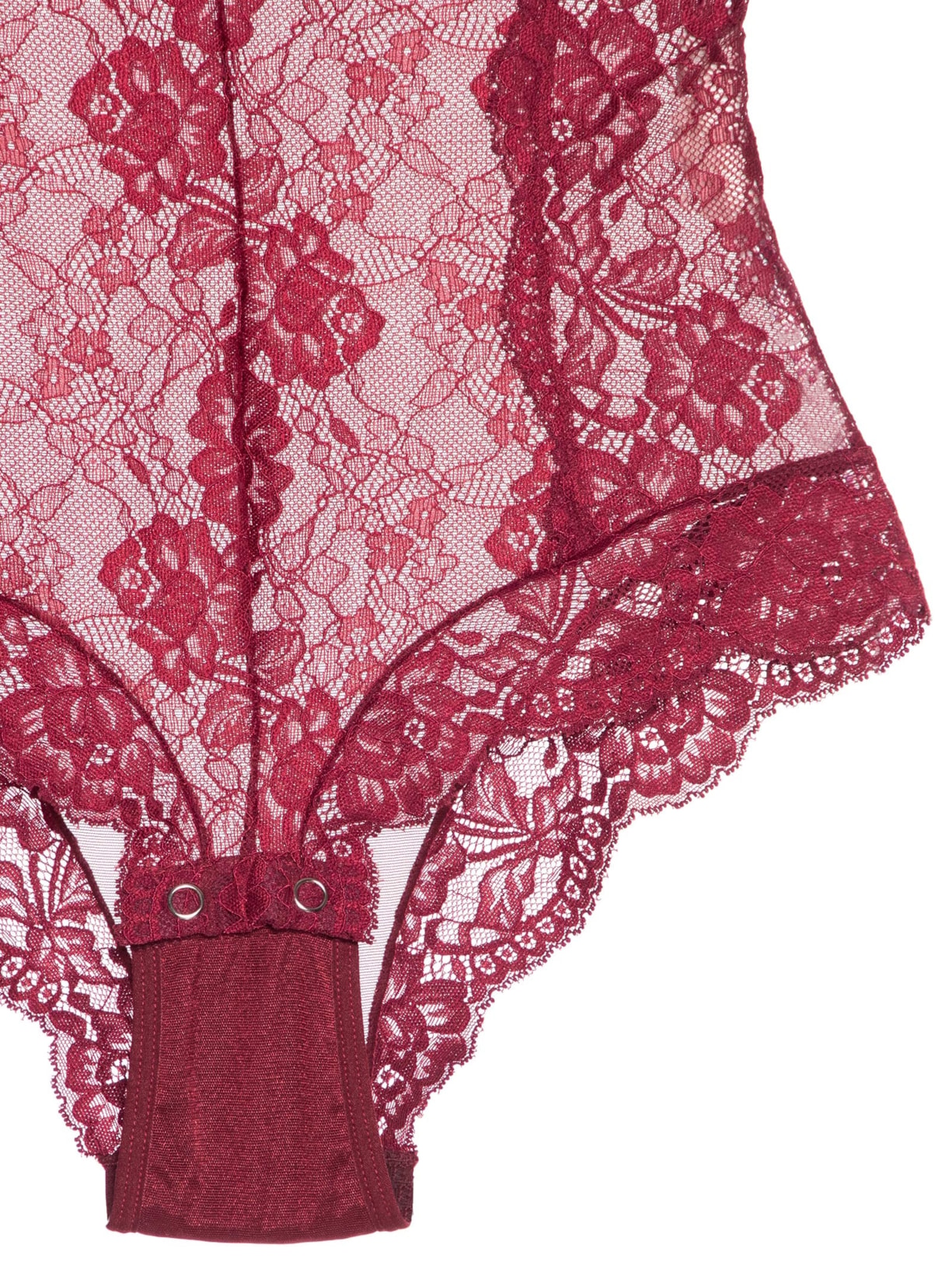 Body Feminino Renda E Tule Classic Lace  Vermelho Calvin Klein Underwear