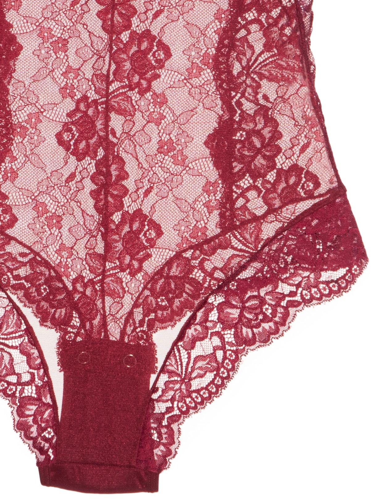 Body Feminino Renda E Tule Classic Lace  Vermelho Calvin Klein Underwear