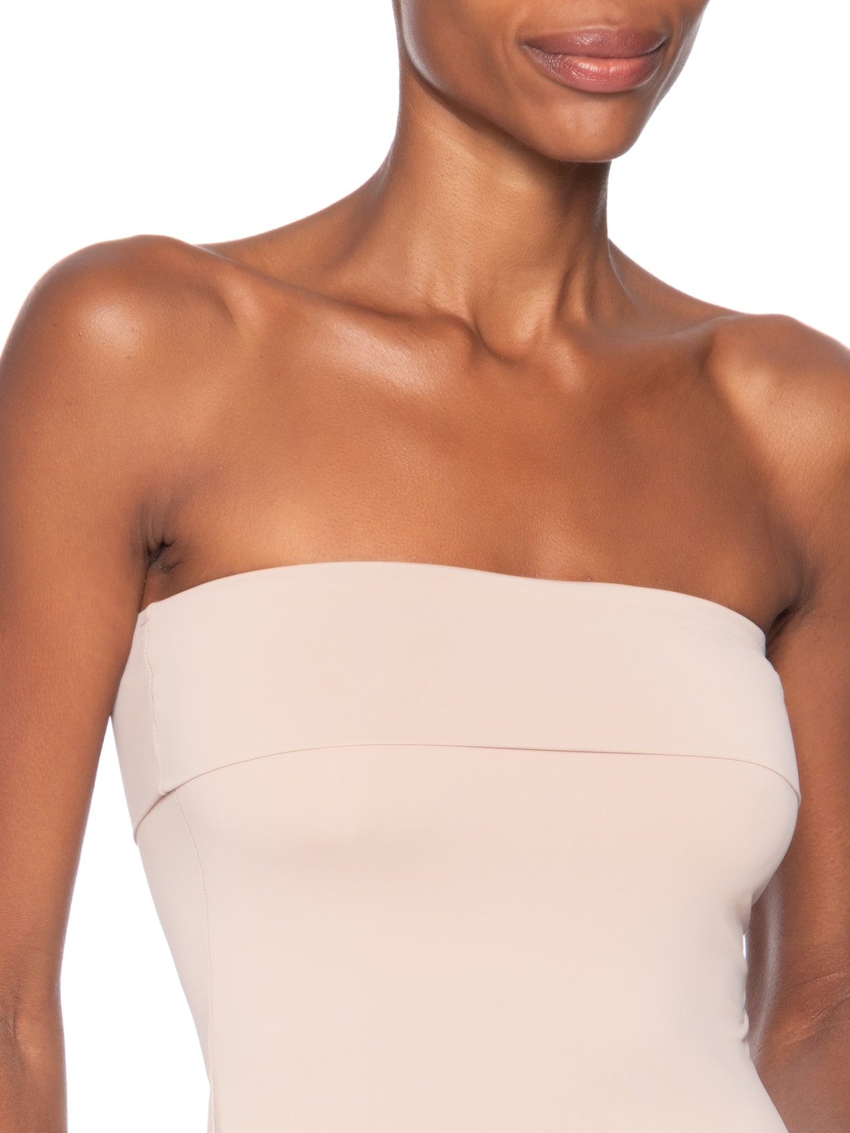Body Feminino Tomara que Caia em Poliamida Bege Market 33