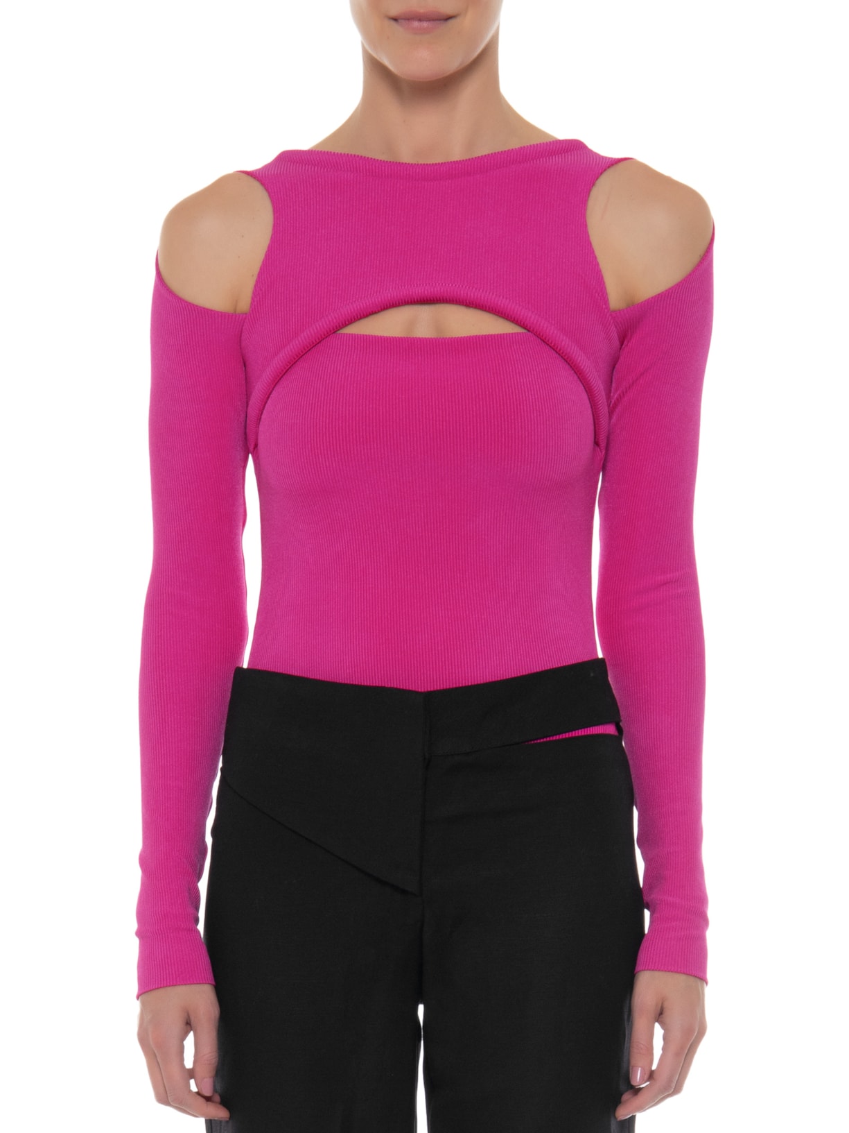 Body Fenda Frontal Viés Rosa Ostra Brasil