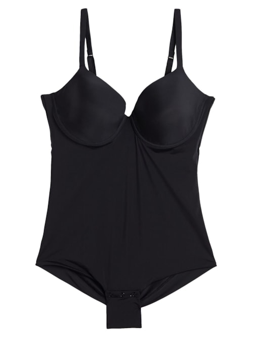 Body Francesca Em Microfibra Ultralight - Preto