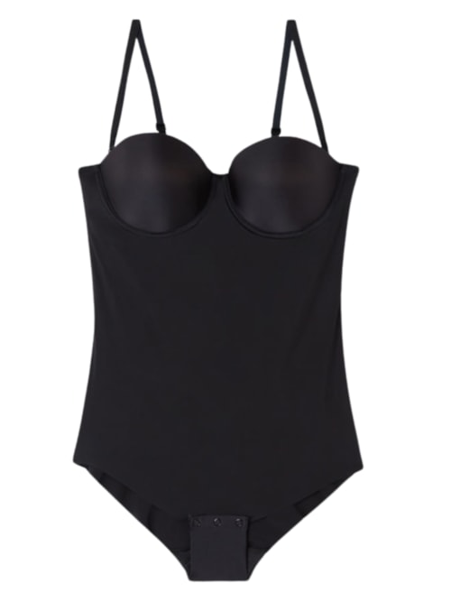 Body Giada Em Microfibra Ultralight - Preto