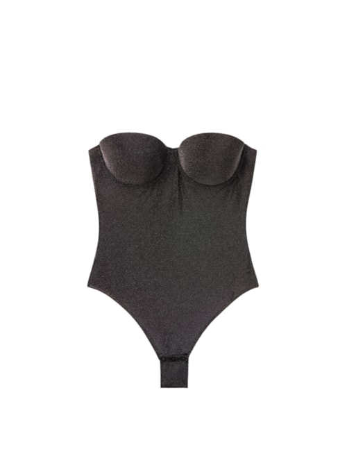 Body Giada Lamê Shimmering Passion - Cinza
