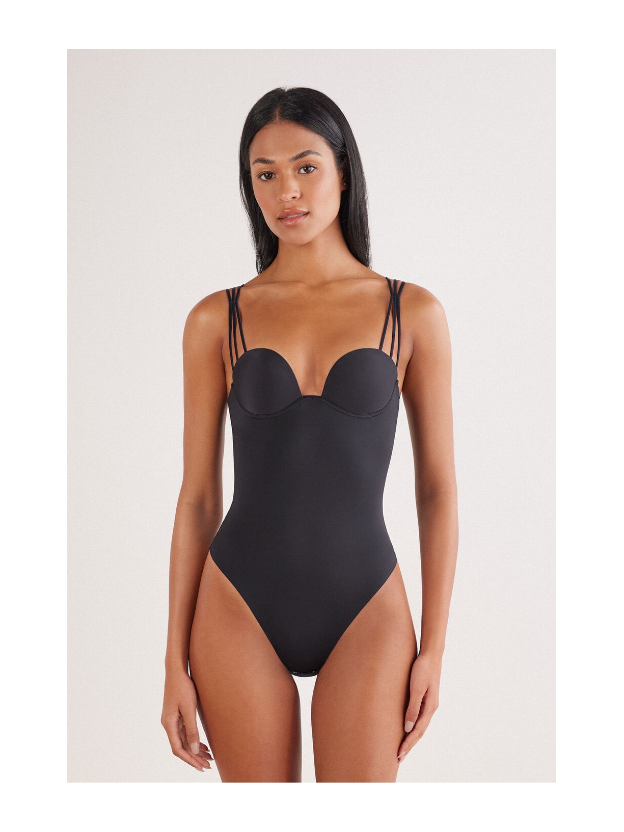 Body Ilenia Em Microfibra Ultralight Preto Intimissimi