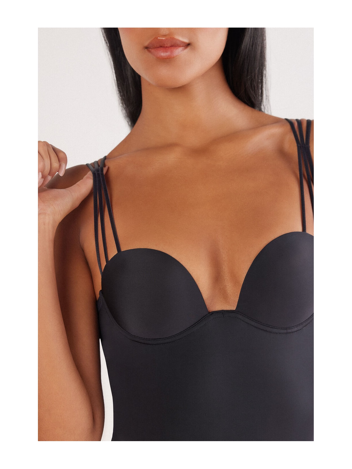 Body Ilenia Em Microfibra Ultralight Preto Intimissimi