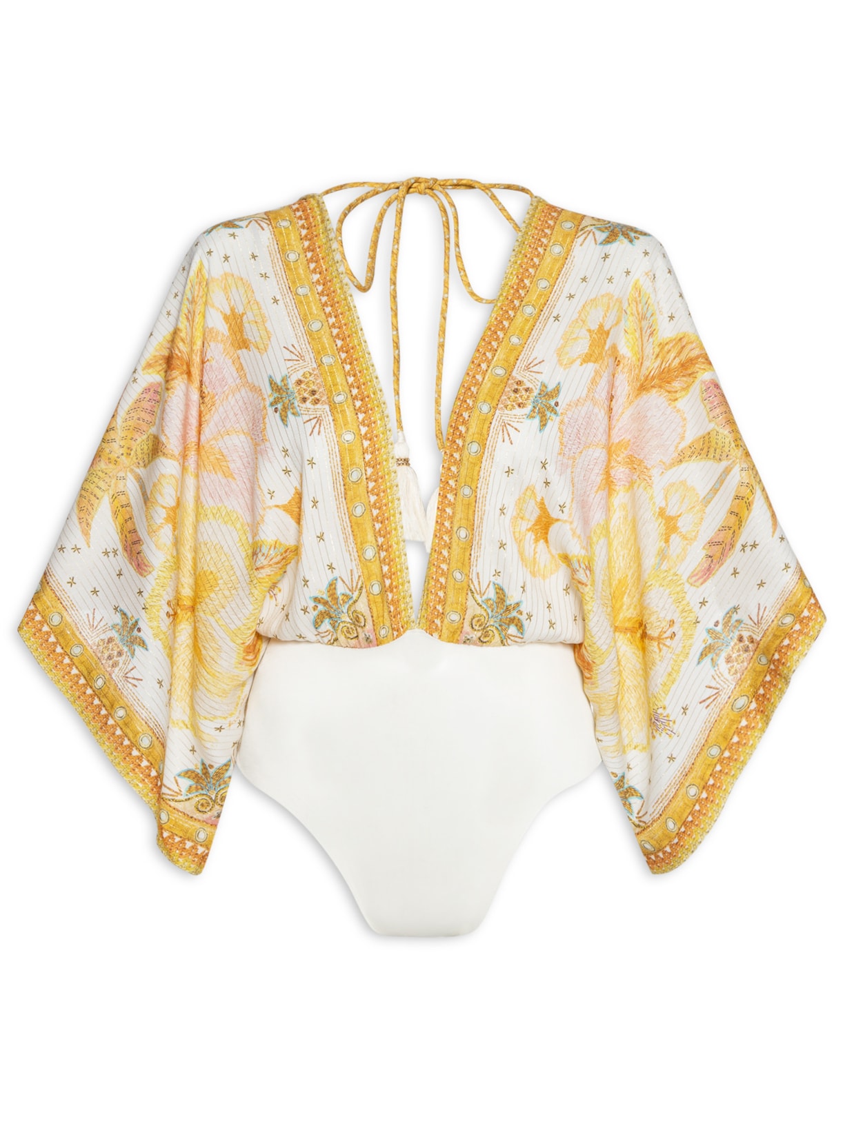 Body Ilha De Flor Lenço - Amarelo