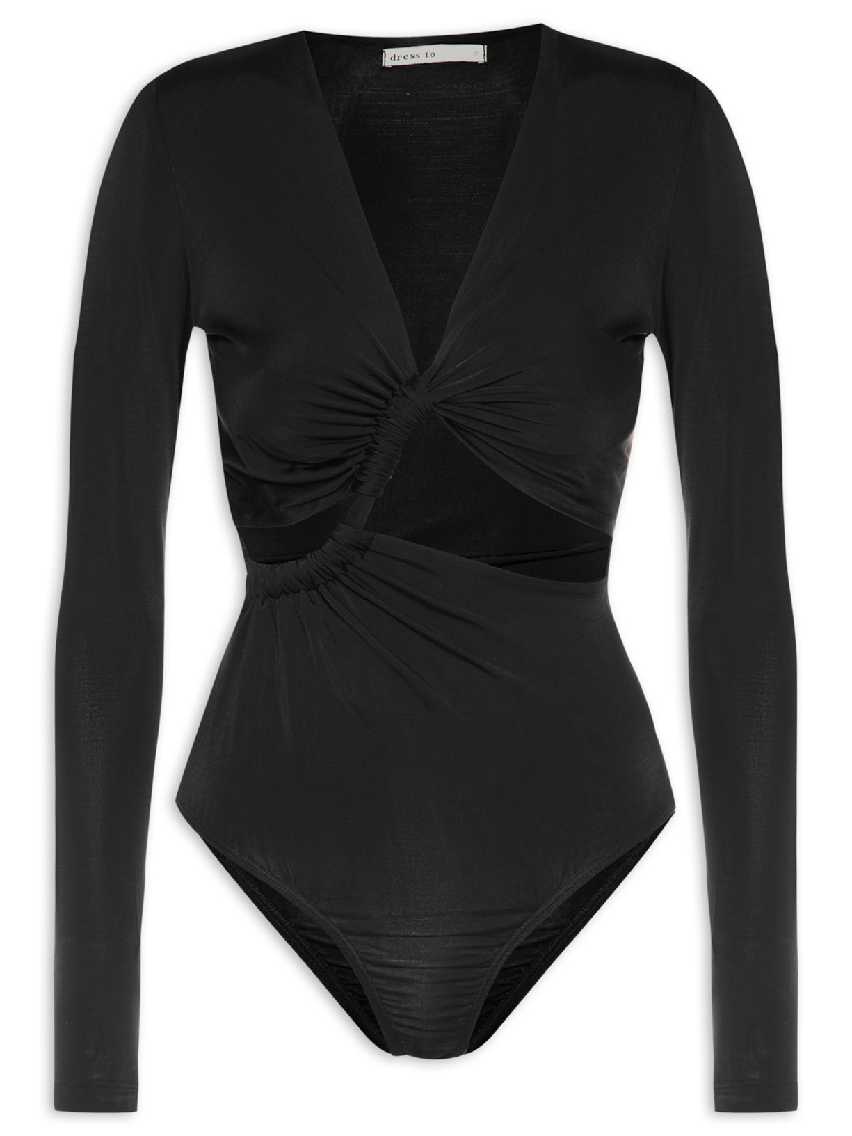 Body Jersey Torcido Frente - Preto