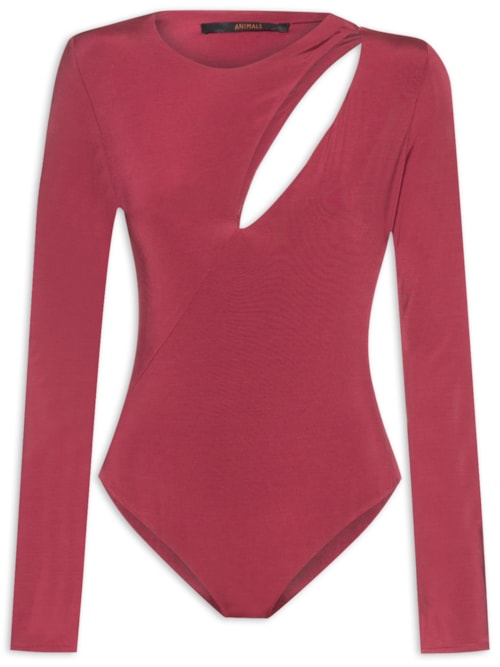 Body Jersey Vazado - Vinho