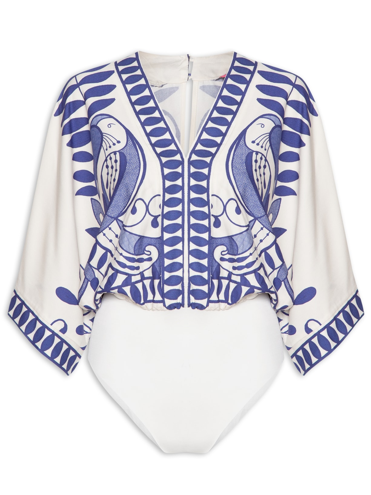 Body Kimono Samambaia - Azul