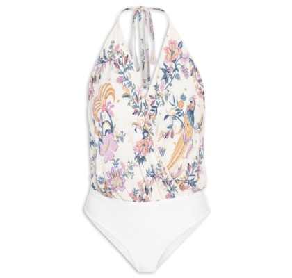 Body Lenço Delicadeza Boho - Azul 