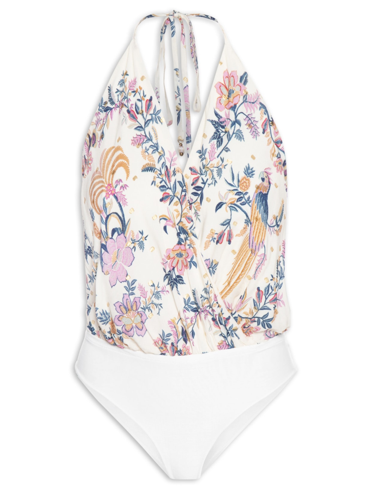 Body Lenço Delicadeza Boho - Azul