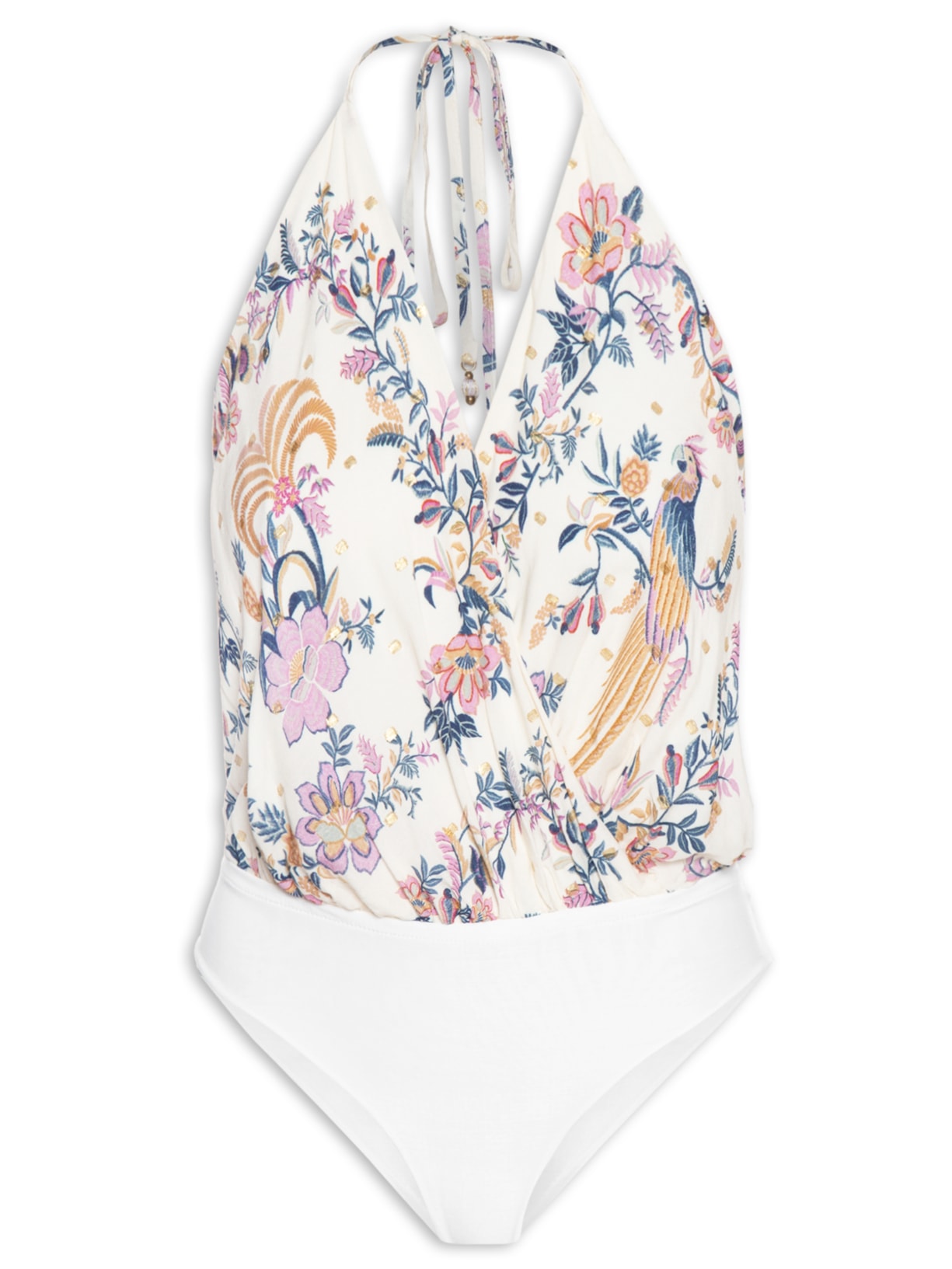 Body Lenço Delicadeza Boho - Azul